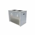 Ex-Cell Kaiser 69-Gal. 2-stream recycling station - Stainless Steel, Hammered Grey RC-IND2 HMG/SS